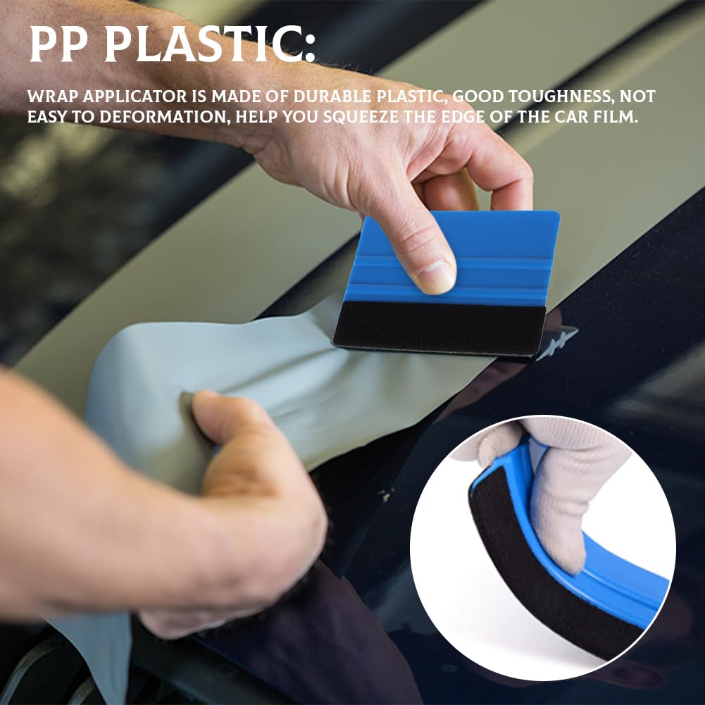 20 Piezas Espátula Vinilo, con Gamuza Suave del Fieltro Espátula para rotulación Abrigo del Vinilo Herramienta para Alisar la Envoltura de Vinilo del Coche película de Tinte para Ventanas