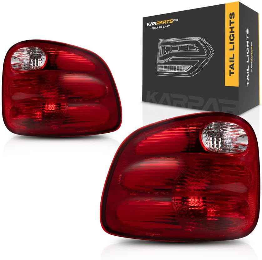 For 2000 2001 2002 2003 Ford F-150 Tail Light Driver & Passenger Side DOT Certified FO2800178, FO2801178 - Replaces YL3Z 13405 AA, YL3Z 13404 AA ;Flareside