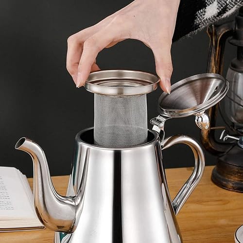Miniatura 5 de Kichvoe Malla de filtro de tetera de acero inoxidable para té suelto