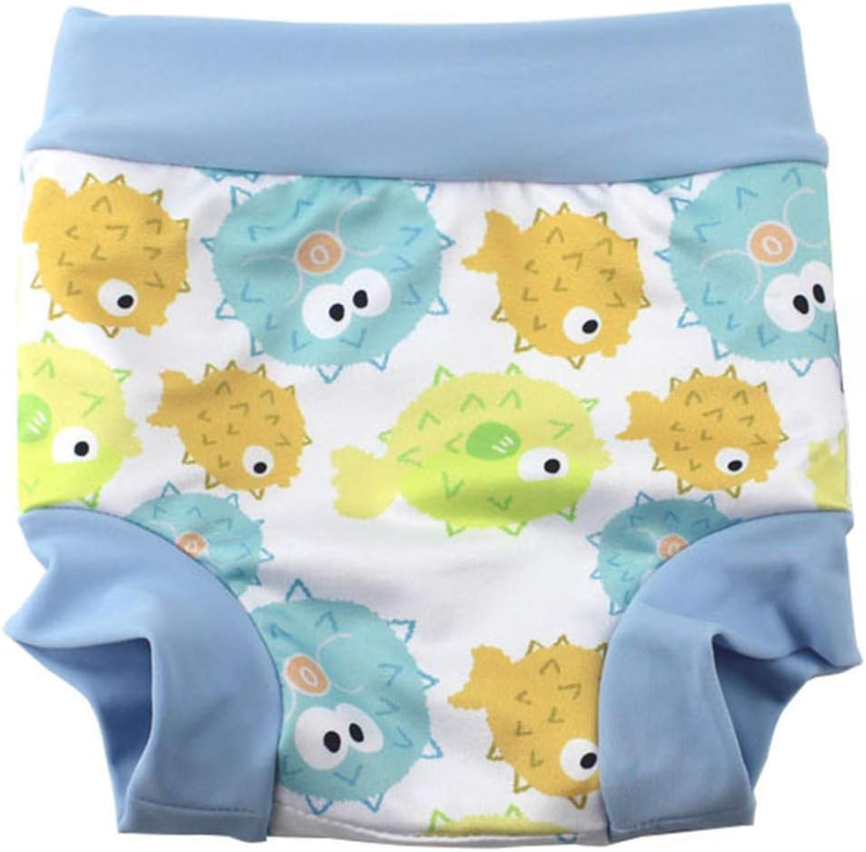 Leideur Baby Swim Nappies for Kids Cover Diaper High-Waisted Swimming Shorts (3-5 Years, Light Blue+Green): Health & Personal Care