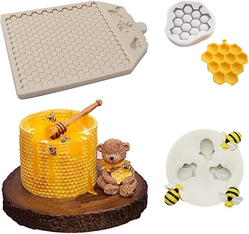 Miniatura 2 de 3 moldes de silicona para panales de abejorros, molde para hornear pastel de chocolate, fondant de azúcar, dulces, cupcakes, decoración de pasteles,