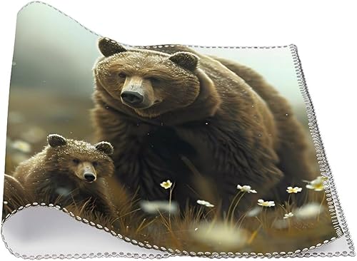 Miniatura 3 de Bear Sow Near Moraine Creek Katmais National Park - Juego de 6 manteles individuales resistentes lavables para decoración de mesa de cena y fiesta