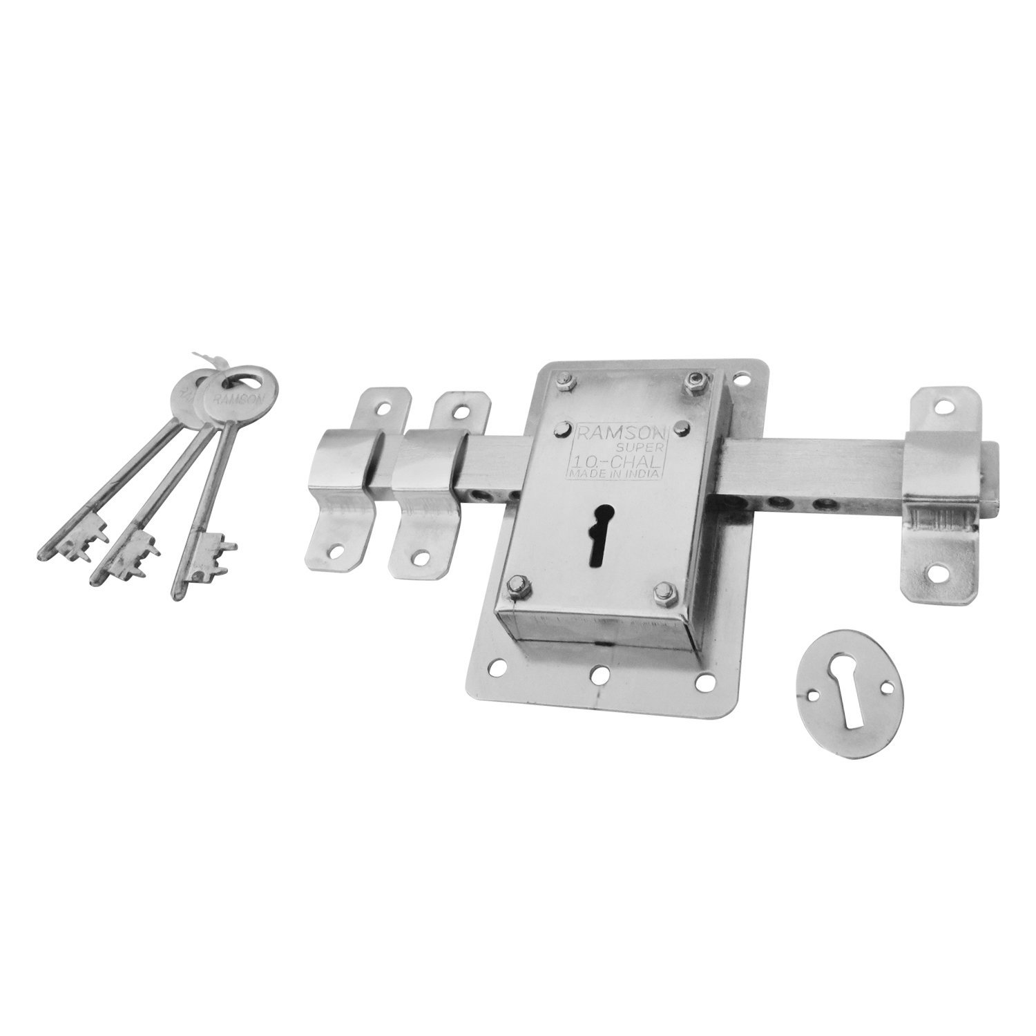 Ramson 10 Chal Key Door Lock (Silver, Painted Finish) (B01N8XTL0Y) Amazon Price History, Amazon Price Tracker