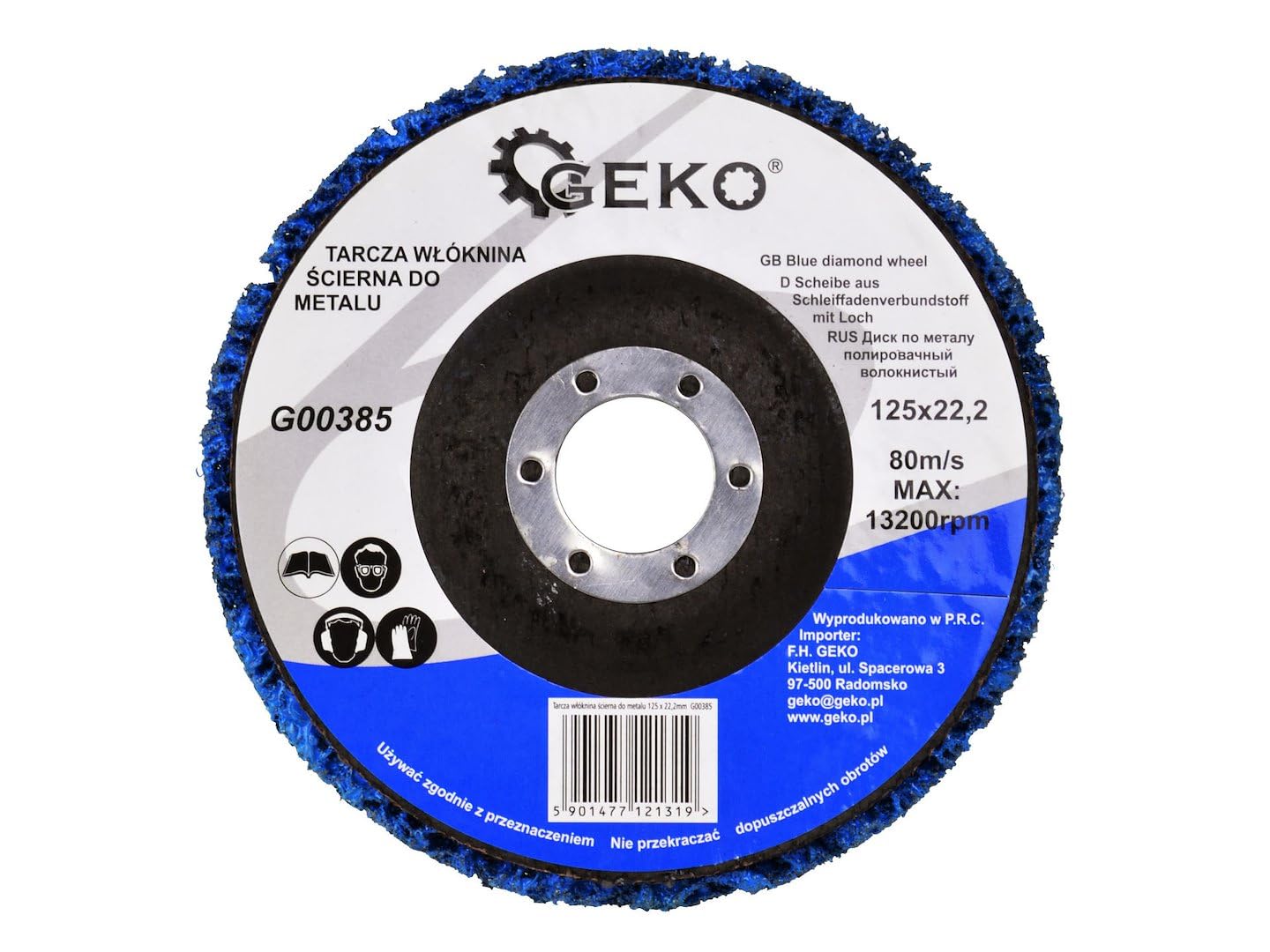 BSD Disco Abrasivo No Tejido Clean&Strip para Metal - 125 mm x 22,2 mm, Ideal para Limpieza de Superficies y Mecanizado de Materiales Variados