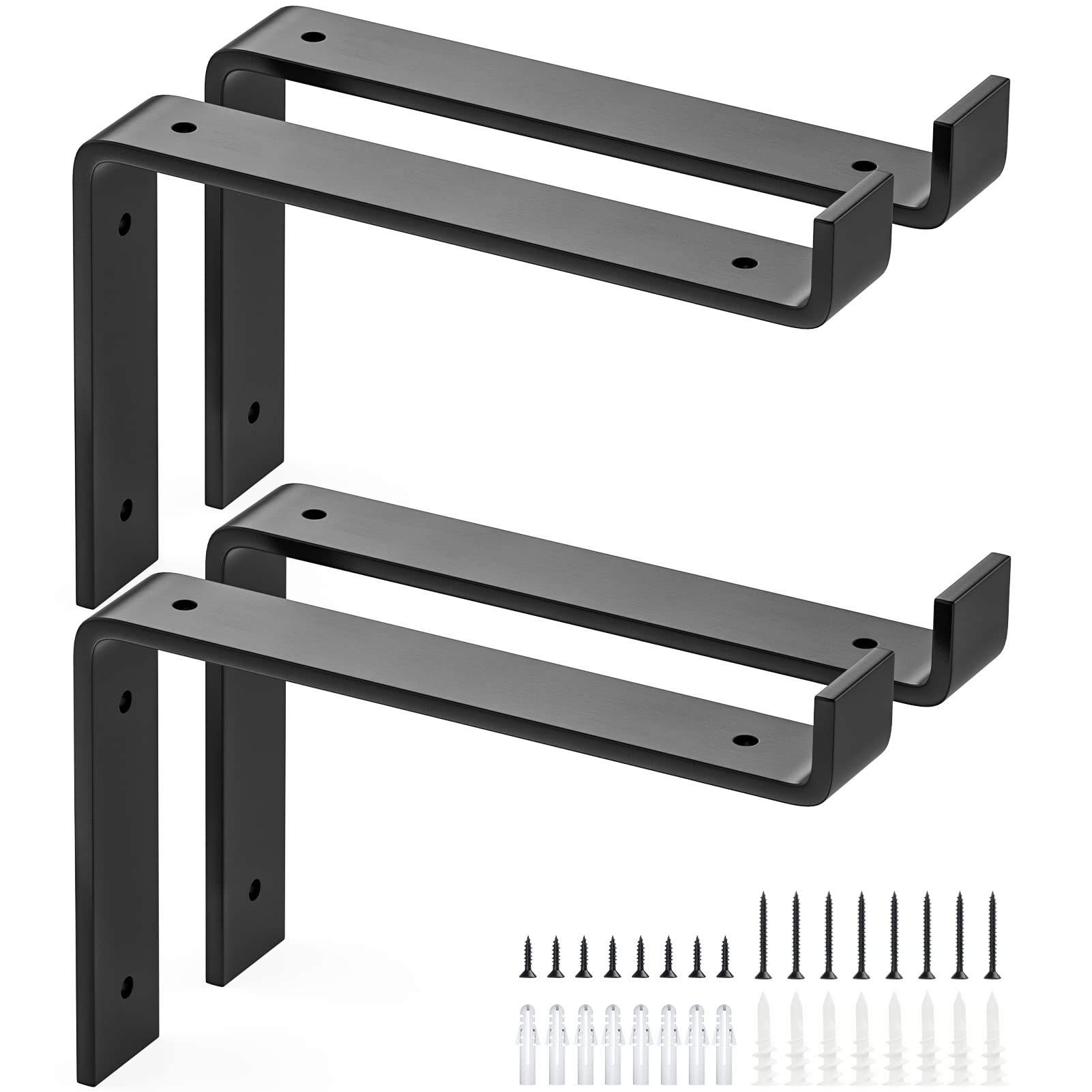 Buy Future Way 10 Inch Shelf Brackets, Black Rustic Shelf Brackets for