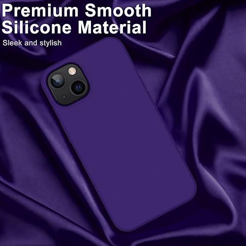 Miniatura 3 de DEENAKIN Funda para iPhone 14 con protector de pantalla, funda de goma de gel de silicona suave y flexible para mujeres y niñas, funda protectora
