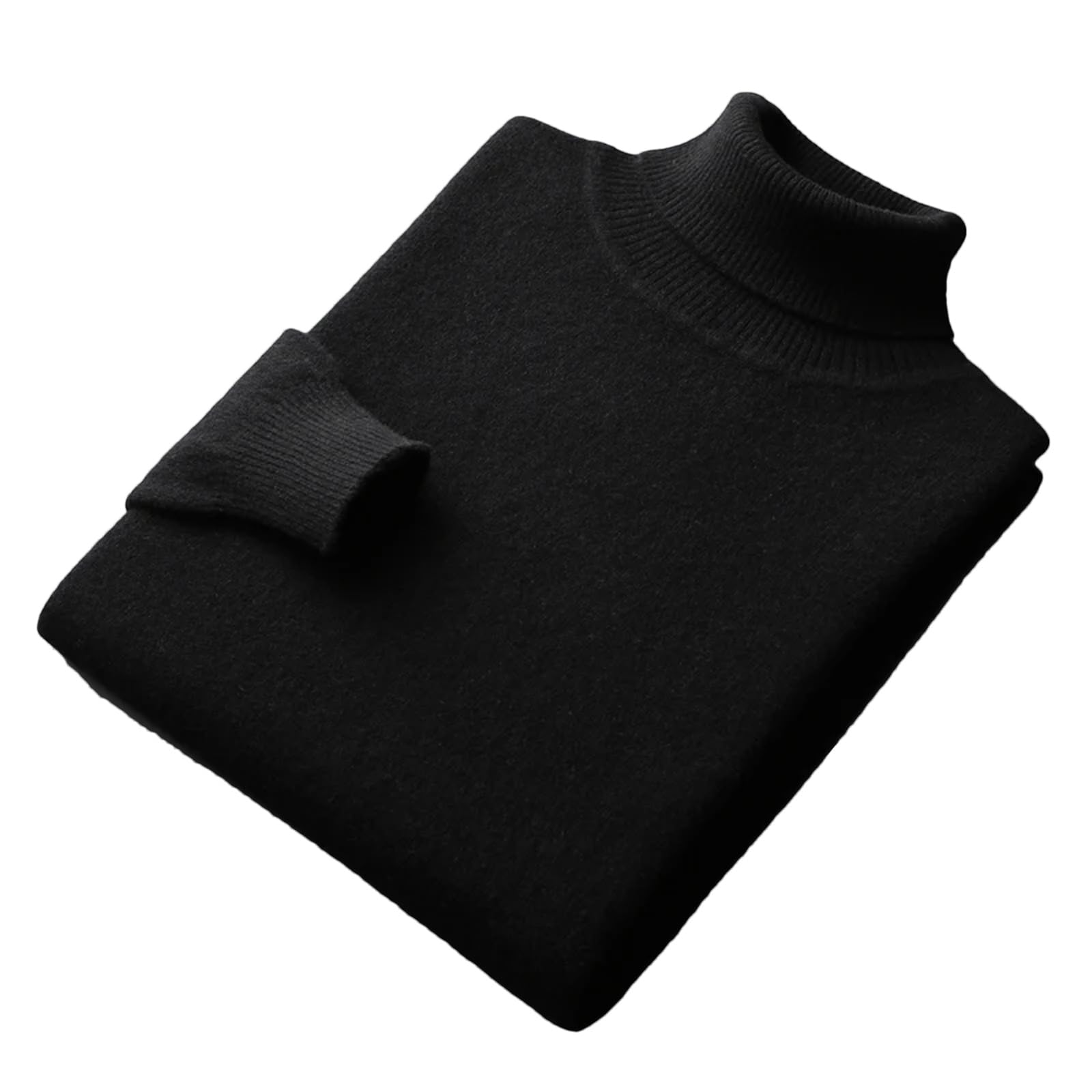 Mkjuuior Winter Merino Wolle Pullover Herren Rollkragen Kaschmir Pullover Verdickt Warm Lose Top