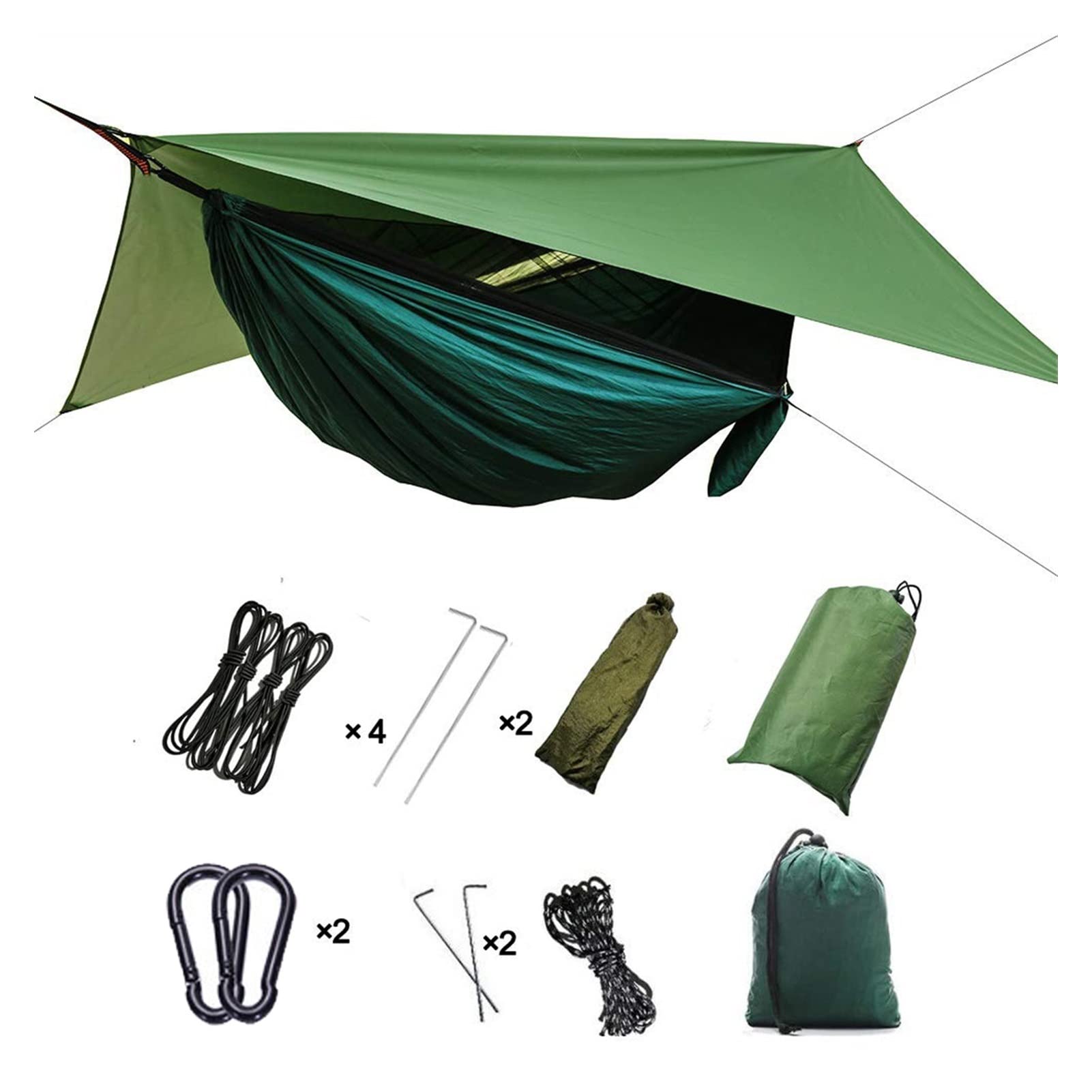 Columpio 2 en 1 Viaje portátil Tienda de campaña Hamaca, Swing de Hamaca de Patio Trasero, Bolsa de Dormir con Cubierta de Red y toldo Gimnasios y Columpios