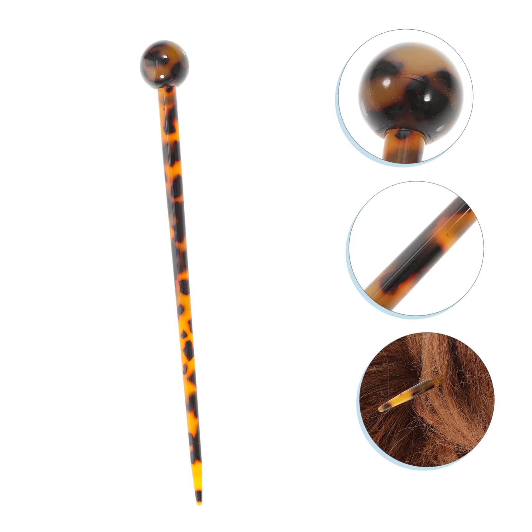 Healeved 4piezas Horquilla De Acetato Para Mujer Diseño De Carey Pin Para Moño Elegante y Duradero Accesorio Para Bodas Fiestas y Uso Diario