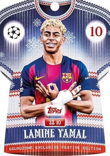 Topps UCC Match Attax 2025/26 – Countdown Calendrier – ​​121 Cartes Match Attax, Dont 96 Nouvelles parallèles festives, 24 Nouvelles Cartes Squadzone festives et 1 Carte Infinity Garantie