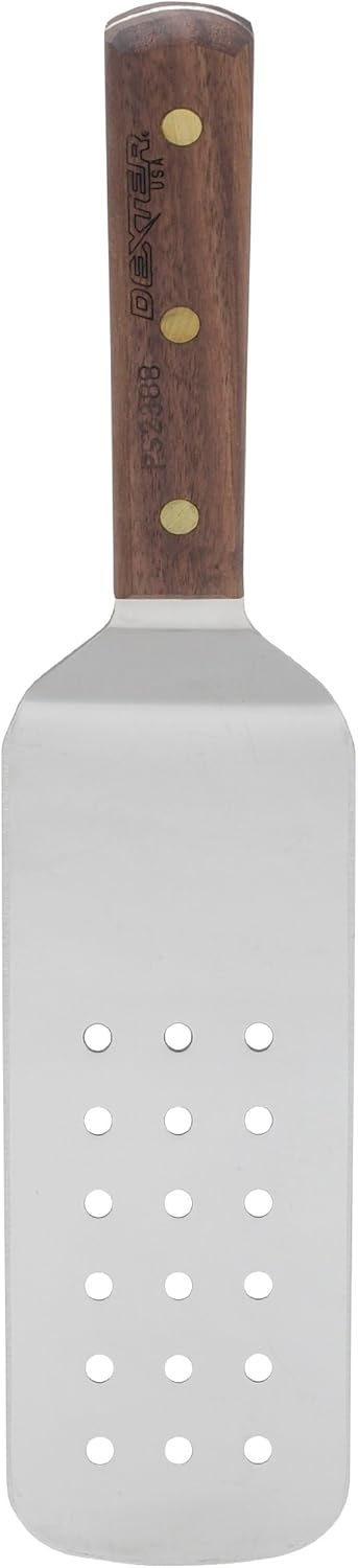 HIC Kitchen Dexter-Russell Stainless Steel Perforated Burger Turner, 8-by-3, Natural