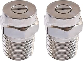 Pressure Washer Threaded Spray Nozzle Tips Universal Replacement for Surface Cleaner 40 Degree Water Broom and Undercarriage 1/4''NPT Male Fitting Screw Type Stainless Steel Orifice 2.5 4000PSI 2Pcs