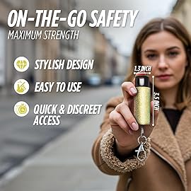 Guard Dog Security Bling it On Pepper Spray Keychain with Safety Twist Top Mini and Easy Carry Lightweight and Fashionable Maximum Police Strength OC Spray 16 Feet Range 0.5 fl oz