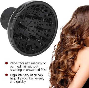 Diffuser for Hair Dryer, Professional Hairdressing Salon Tool Attachment for Curly Wavy Thick Hair to Build Volume, Hairdryer Blower for Blow Dryers