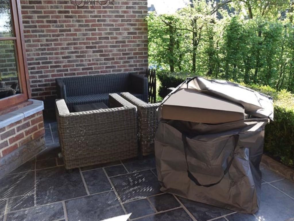 Perel Garden Protective Cover for Lounge Cushions, 75 x 75 x 90 cm, Black