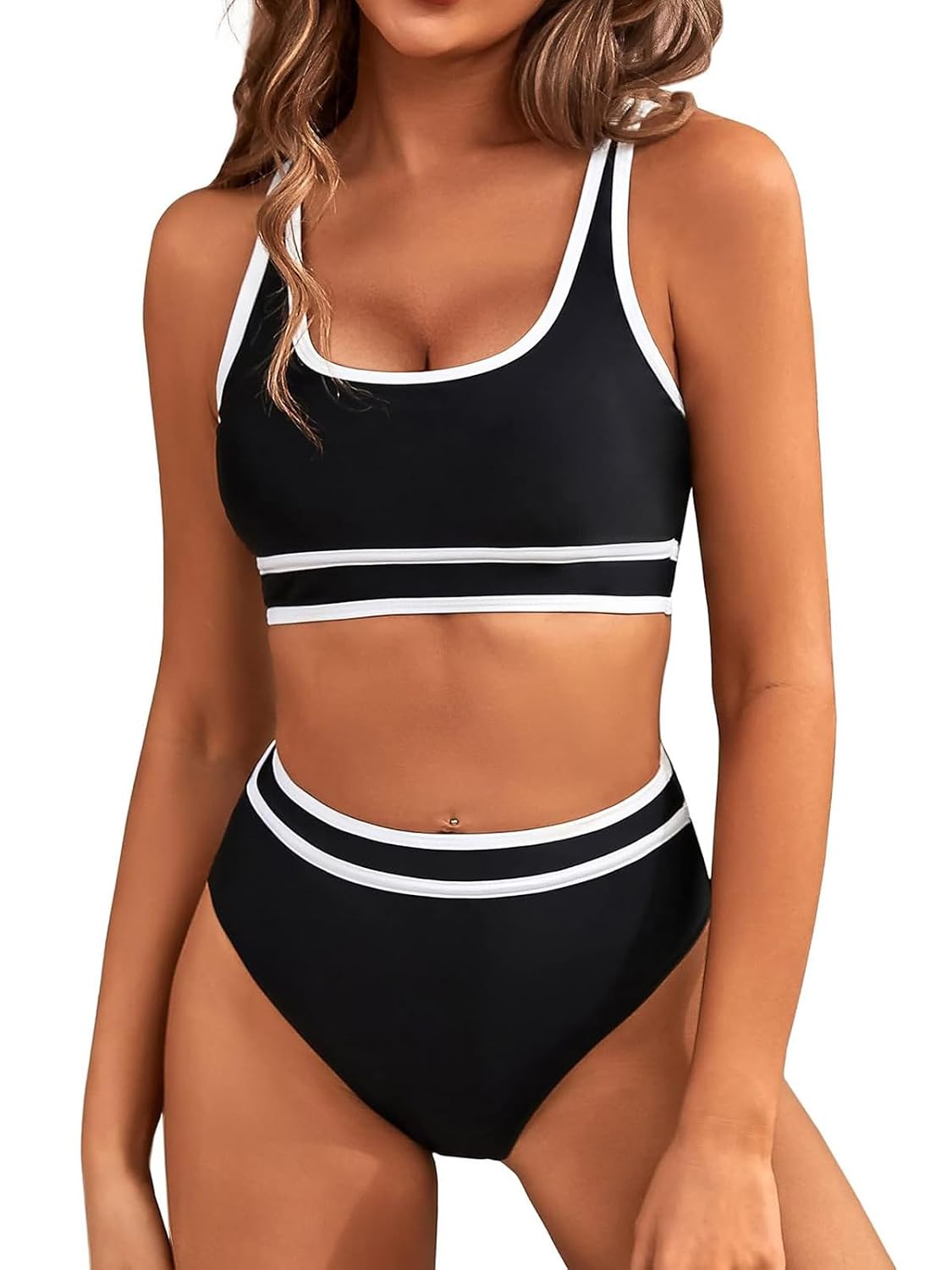 Genfien Women's 2 Piece Push Up Bikini Sets High Waist Padded Bikini Two Piece Swimsuit Backless Beachwear Sports Summer - Review, Price and Buying Guide