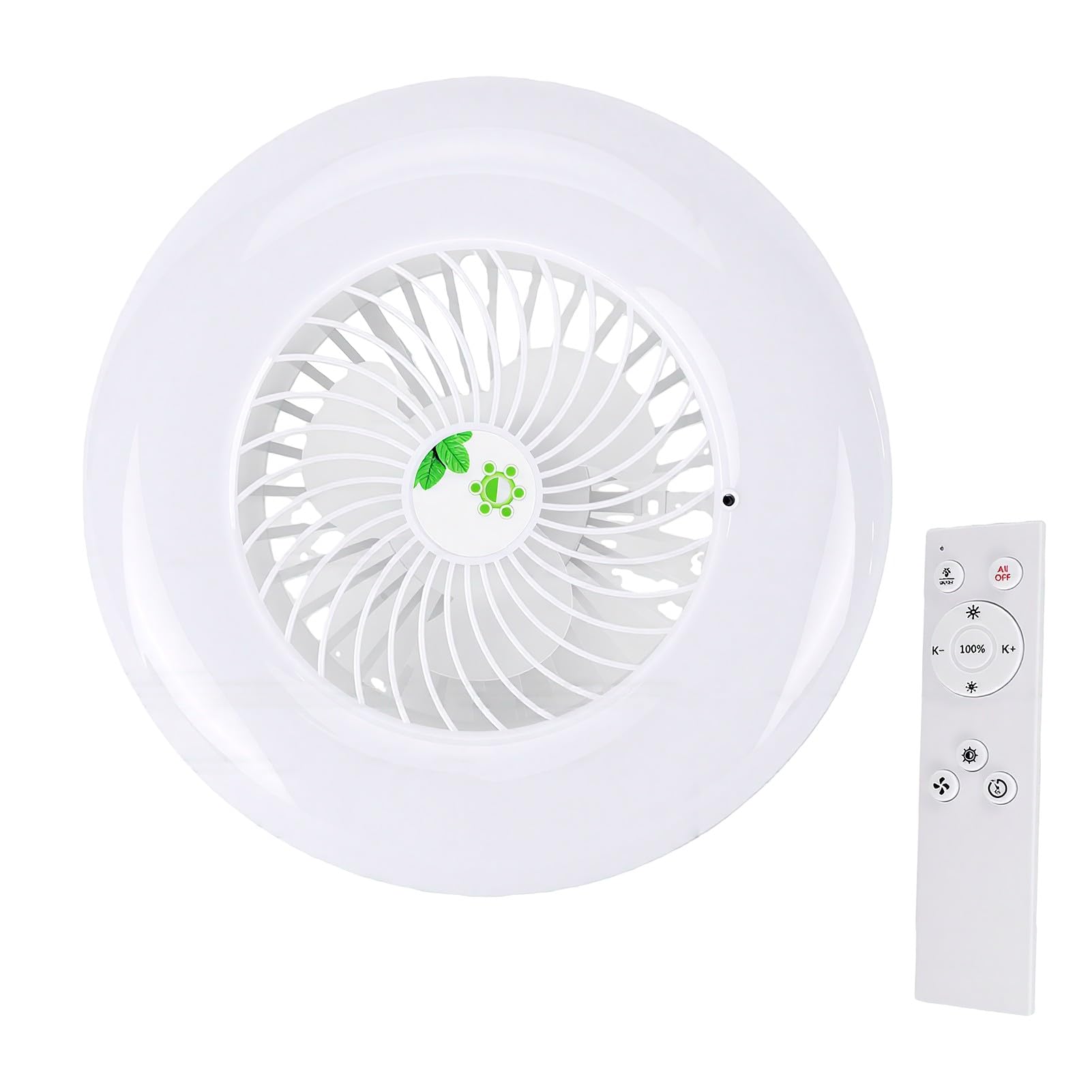 Naroote Ventilatori da Soffitto E27 4 in 1 con Luci e Telecomando
