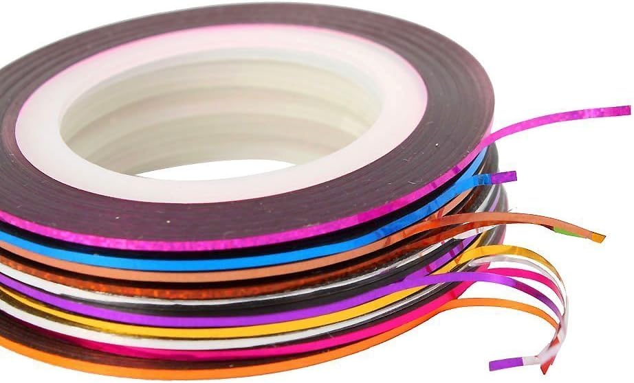 30Pcs Mixed Colors Rolls Striping Tape Line Nail Art Tips Decoration Sticker from Y2B