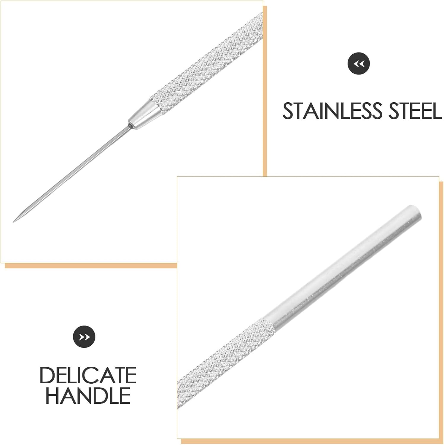 Healifty 2pcs Clay Needle Tools for Sculpting and Detailing, Aluminum Rod Pottery Sculpture Carving Needles, for Clay Modeling and DIY Artwork