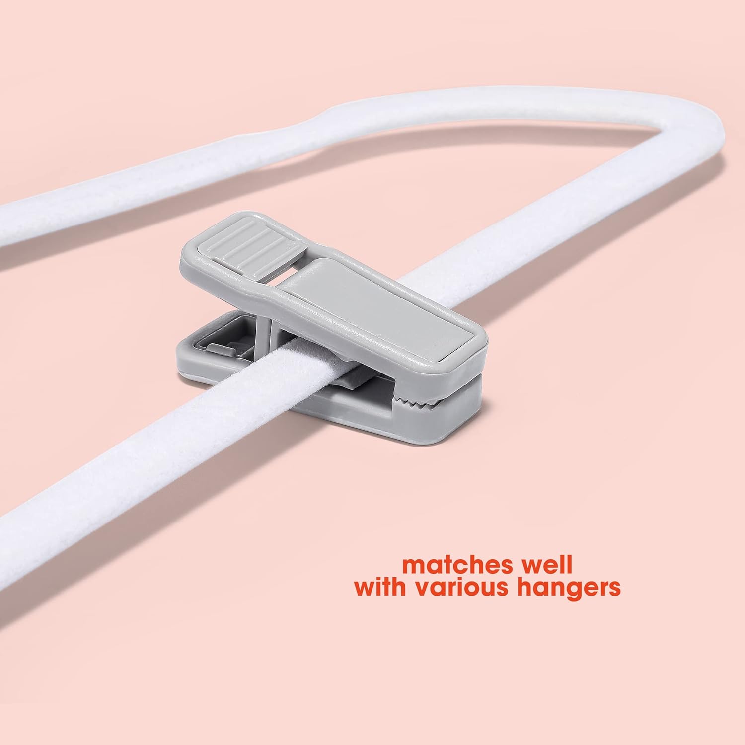 Exclusive Discount 70% Price HOUSE DAY Grey Plastic Finger Clips for Hangers, 100 Pack Pants Hanger Clips, Strong Pinch Grip Clips for Use with Slim-line Clothes Hangers, Clips for Velvet Hangers