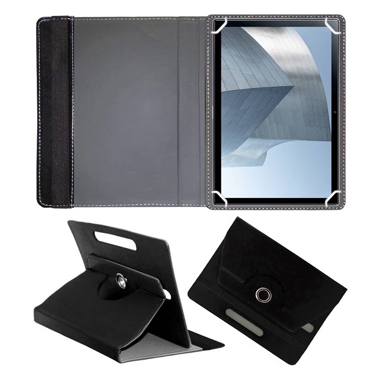 Fastway Rotating Leather Flip Stand Case Cover for Elevn eTab 11 Max 10.1 inches Tablet (Black) (B09GPDP11L) Amazon Price History, Amazon Price Tracker