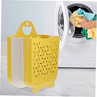 Vista 9 de ChildWeet Cesta de lavandería plegable, amarillo, plástico, plegable, con asa, portátil