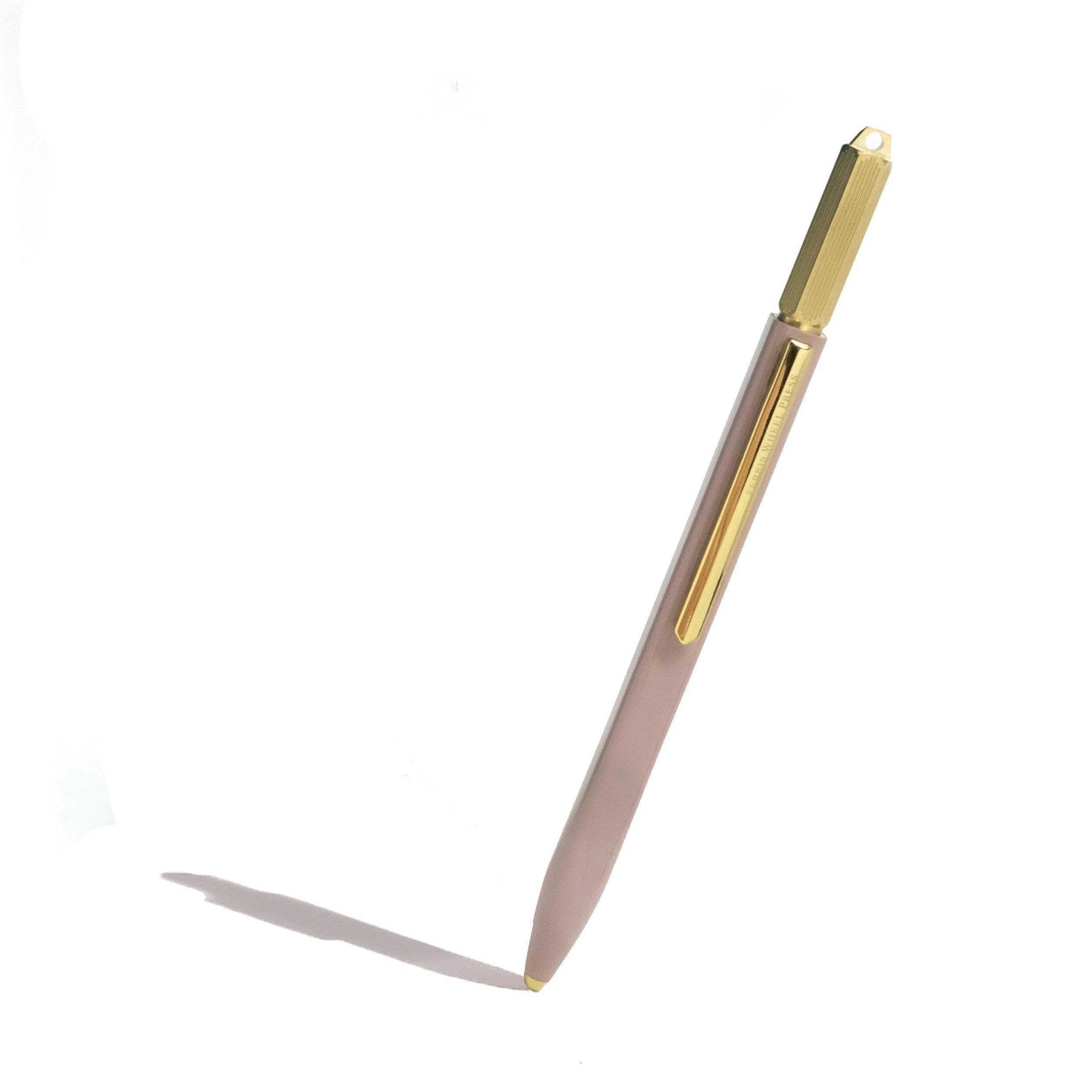 Ferris Wheel Press | Scribe Ballpoint Pen | Lady Rose | Copper Lacquered Body | Steel Plated Clip | Engraved Rotating Brass Crown — image 1