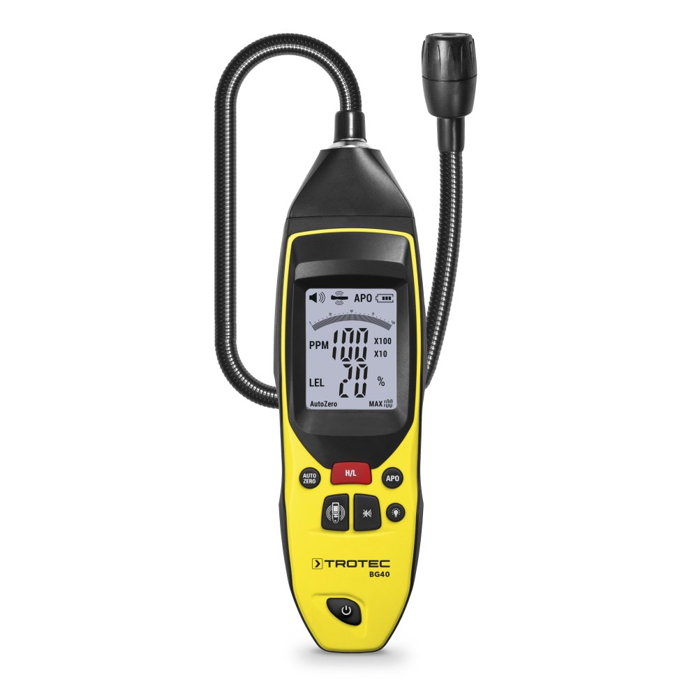TROTEC BG40 Portable Multifunctional Gas Detector Gas Leak Tester - Optical, acoustic and vibration alarm