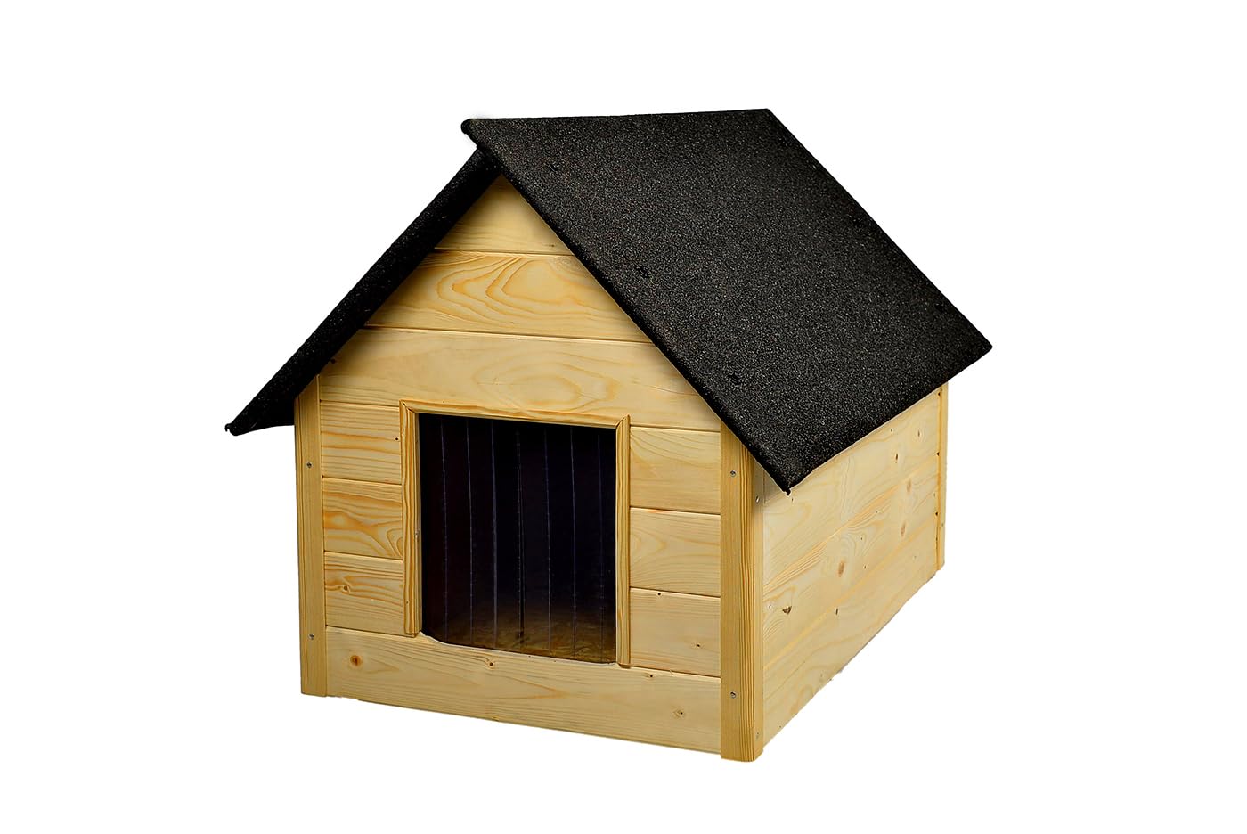 Buda dla psów do 20 kg – domek dla psów z drewna – izolowany i odporny na warunki atmosferyczne – idealna na zimę i deszcz – wymiary wewnętrzne 82 x 58 x 47 cm (drewno, 82 x 58 x 47 cm)