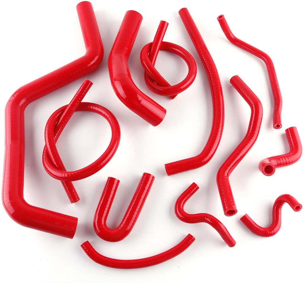 Performance 3 Layer Silicone Radiator Hose Kit Fit for Honda Acura Integra GS/LS/RS B18B1 DB7/DC4 1994-2001 95 (Red)