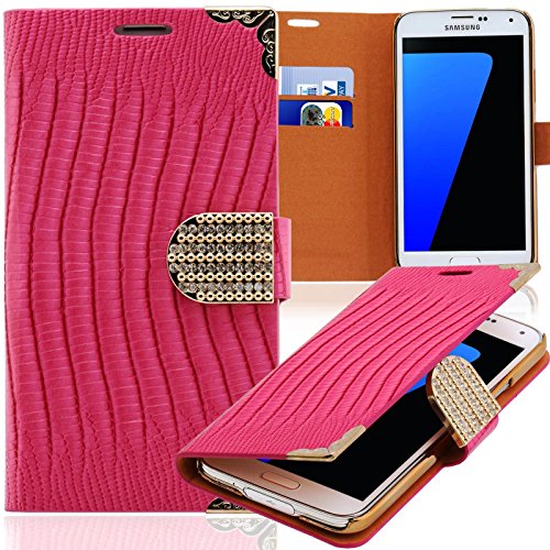 Luxury Rhinestone Mobile Phone Protective Case for Apple iPhone 4 4G 4S Book Style Leather Glittery Case Pink