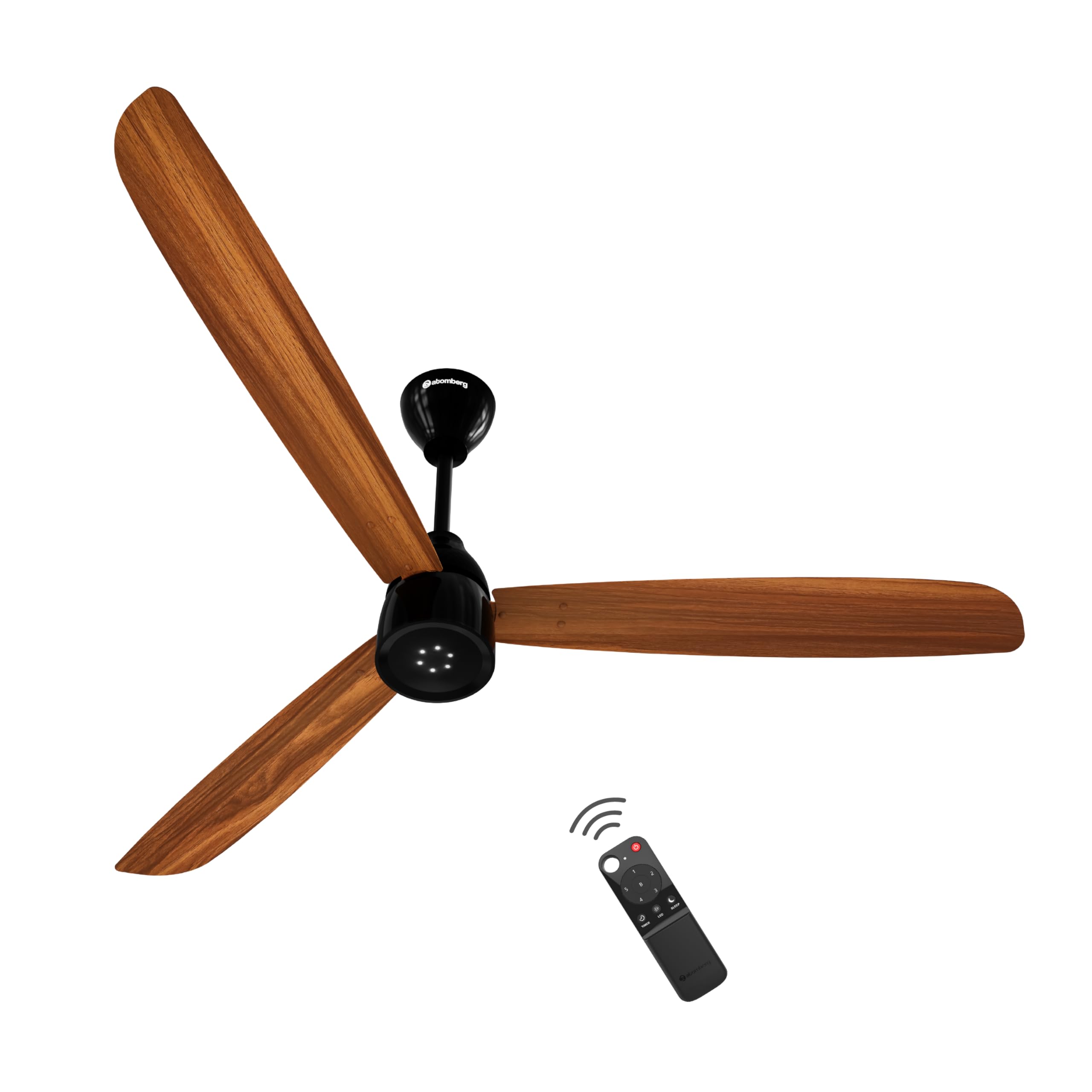 atomberg Renesa Enzel 1400mm BLDC Ceiling Fan with Remote | BEE 5 star | High Air Delivery | LED Speed Indicator | Low Noise | Sleek Design | Power Saving | 3 Year Warranty (Honey Maplewood)