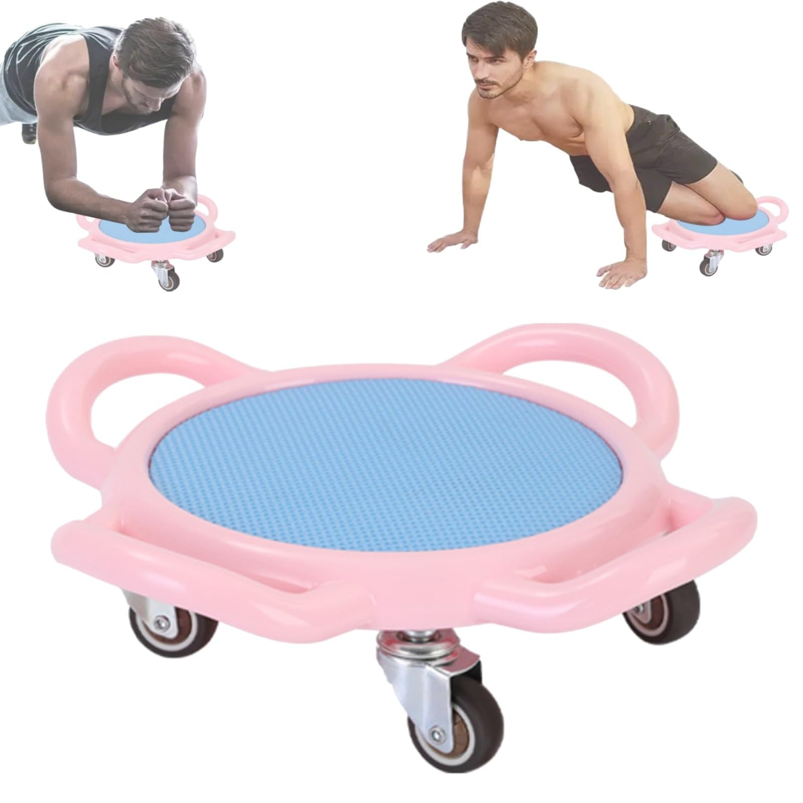 Ab Roller Wheel 360° Obrotowy Trener Rdzenia, wózek do ćwiczeń siłowych brzucha, Trening Rdzenia AB Wheel Deska do ćwiczeń brzucha dla Mężczyzn i Kobiet(Różowy)