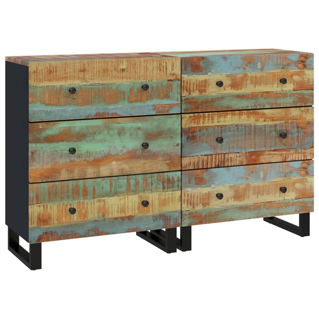 Madera maciza reciclada para salón ordenado modelo único marrón 60x33x75 cm