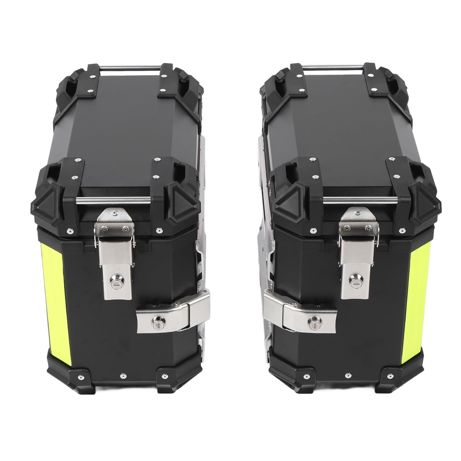 ZJchao Borsa Laterale Rigida per Moto in Alluminio da 28 Litri con Serratura e Maniglia, Borsa Portaoggetti Posteriore Impermeabile per Uso Turistico e Pendolare (BLACK)