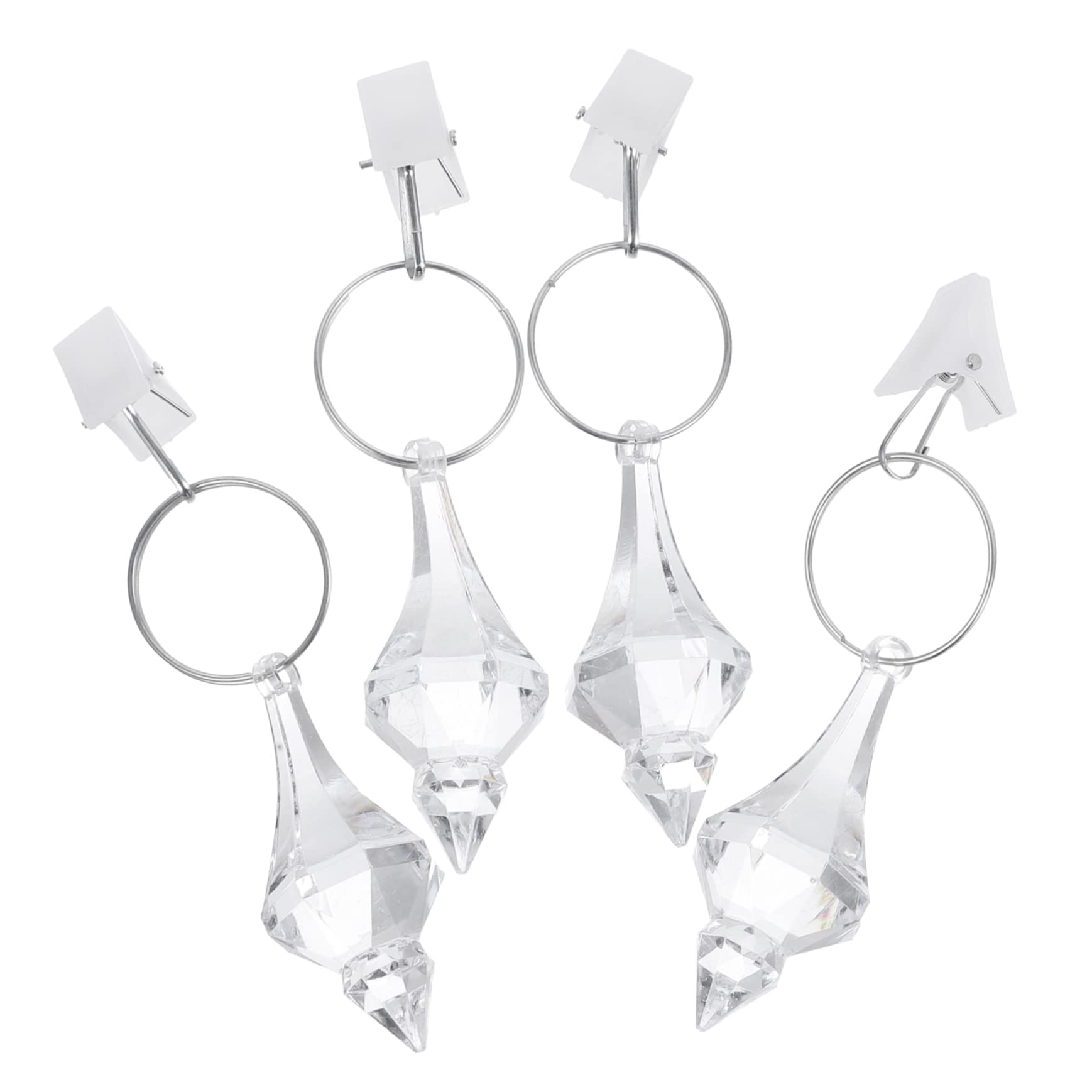 VOSAREA 20pièces Pendentifs De Rideaux Cristal Lot de Clips Décoratifs pour Rideaux De Poids De Table Accessoires Pratiques Et Élégants pour Maintenir Les Draperies Place