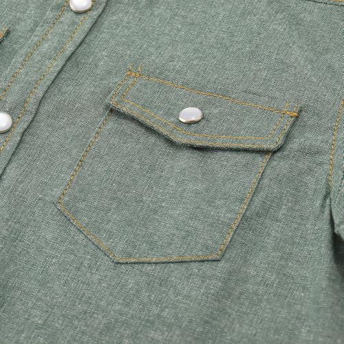 Image of Spring&Gege Boys' Long Sleeve Western Cowboys Pearl Snap Button Down Shirts (5-14 Years)