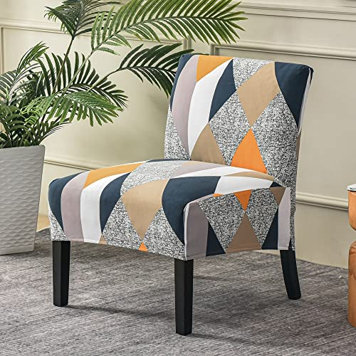 JORTUIO Housse de Chaise sans accoudoirs 1 Place Housse de Fauteuil Extensible Housses de Chaise de Salon imprimées Housses de Chaise d'appoint Amovible Lavable (Color : U) Cover