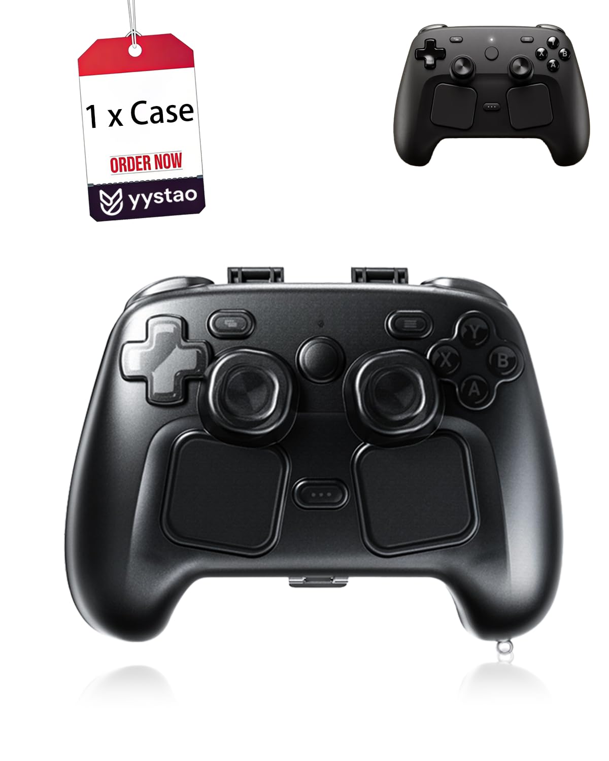 yystao PC Protective Case for Steam Controller 2, Anti-Slip Anti-Scratch Shockproof Cover with 1:1 Precise Cutouts, Black