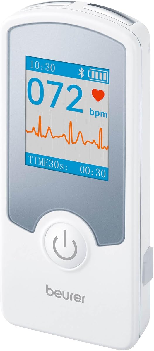 Monitor EKG Cardio Companion: máquina de ECG portátil de 3 derivaciones, detecta ritmos cardíacos irregulares, resultados rápidos en 30 segundos, Bluetooth con aplicación, batería recargable, apto para FSA/HSA, ME75