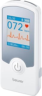 Beurer Cardio Companion EKG Monitor - 3-Lead Portable ECG Machine, Detects Irregular Heart Rhythms, Fast Results in 30 Seconds, Bluetooth with App, Rechargeable Battery, FSA/HSA Eligible, ME75