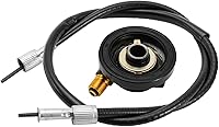 Vista 8 de Acouto Velocímetro de 0.472 in con cable de velocímetro de 39.4 in para piezas de scooter GY6 PC + aleación de aluminio