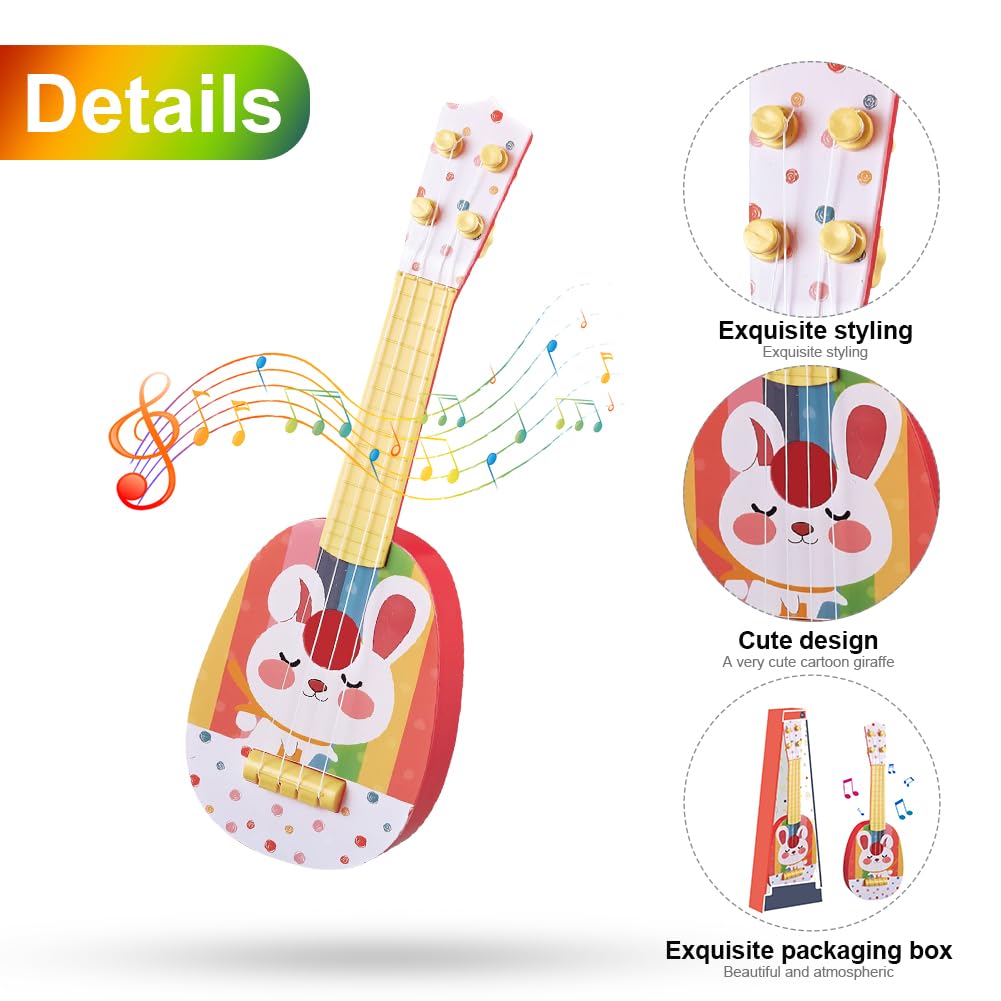Lv.life Jouets de guitare ukulélé Ukulele Guitar Toys Ukuleles en plastique Instrument de musique jouet avec 4 cordes pour enfants - Instruments de musique Lv.life Jouets de guitare ukulélé Ukulele Guitar Toys Ukuleles en plastique Instrument de musique jouet avec 4 cordes pour enfants - Instruments de musique