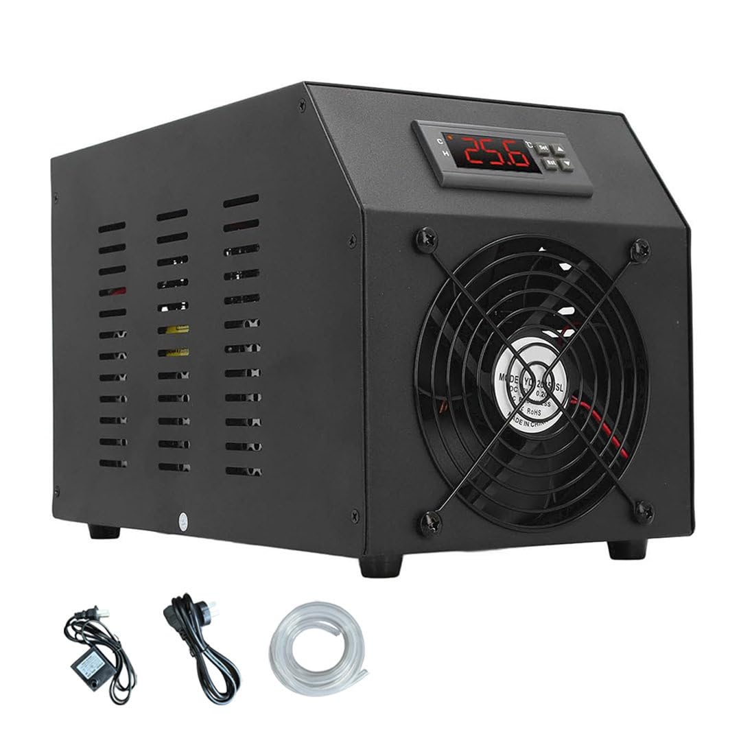 Chłodziarka Akwarium, 16 Gal/60 L Urządzenie Chłodzenia Wody Z Hydroponicznym Systemem Chłodzenia, Cicha, Kompatybilna Z Rafą Koralową,Krewetkami,Solą Wodą Słodką AquariumChiller