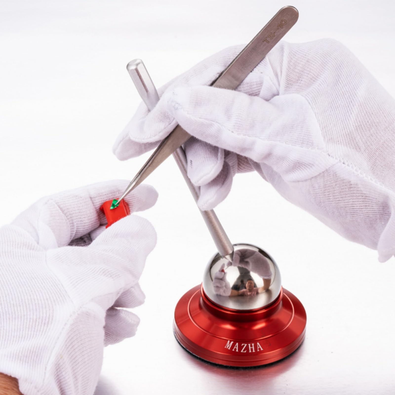 Poggiamano per Pittura Regolabile | di Precisione con Giunto Sferico, Metallico, per Microchirurgia, Hobbisti