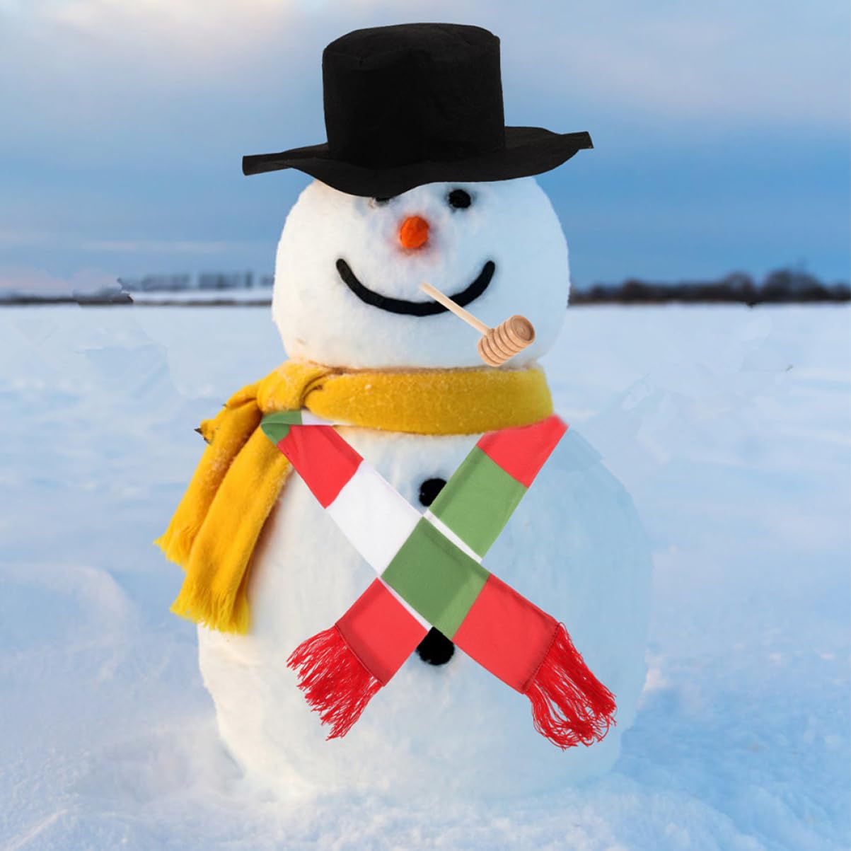 PRETYZOOM 5 Sätze Schneemann Verkleiden Schneemann-kleidungszubehör Zwerge Schneemann-anziehset Schneemann Macht Requisiten Schneeflocken Schneemann Bausatz Weihnachtsschneemann Dekore Stoff