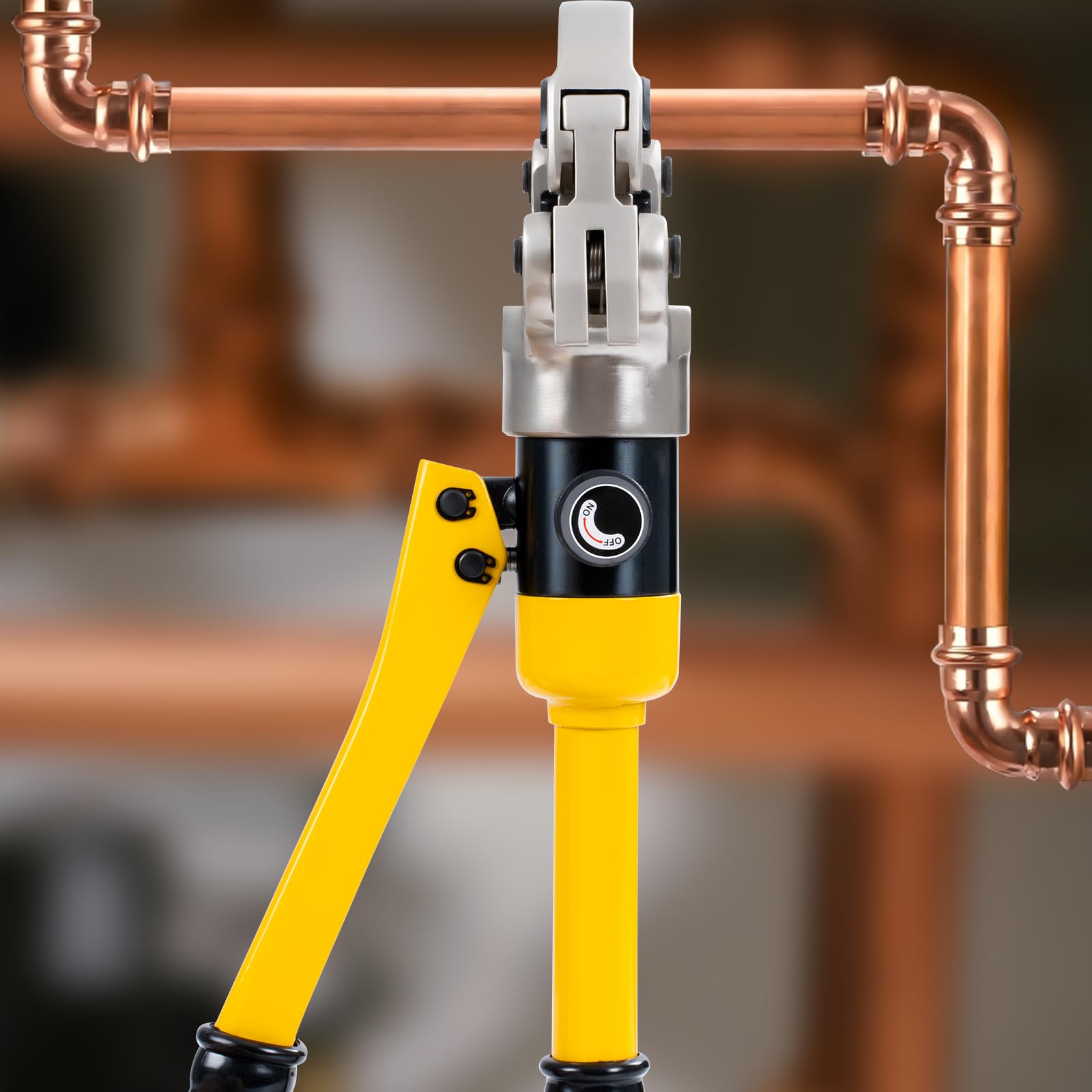 Alicates Prensadores de Tuberías TEENO(100 kn), Prensa Multicapa Manual con Cortatubos, Crimpadora Hidráulica Multicapa para tubo compuesto con accesorios de contorno TH16, TH20, TH26, TH32, 360°