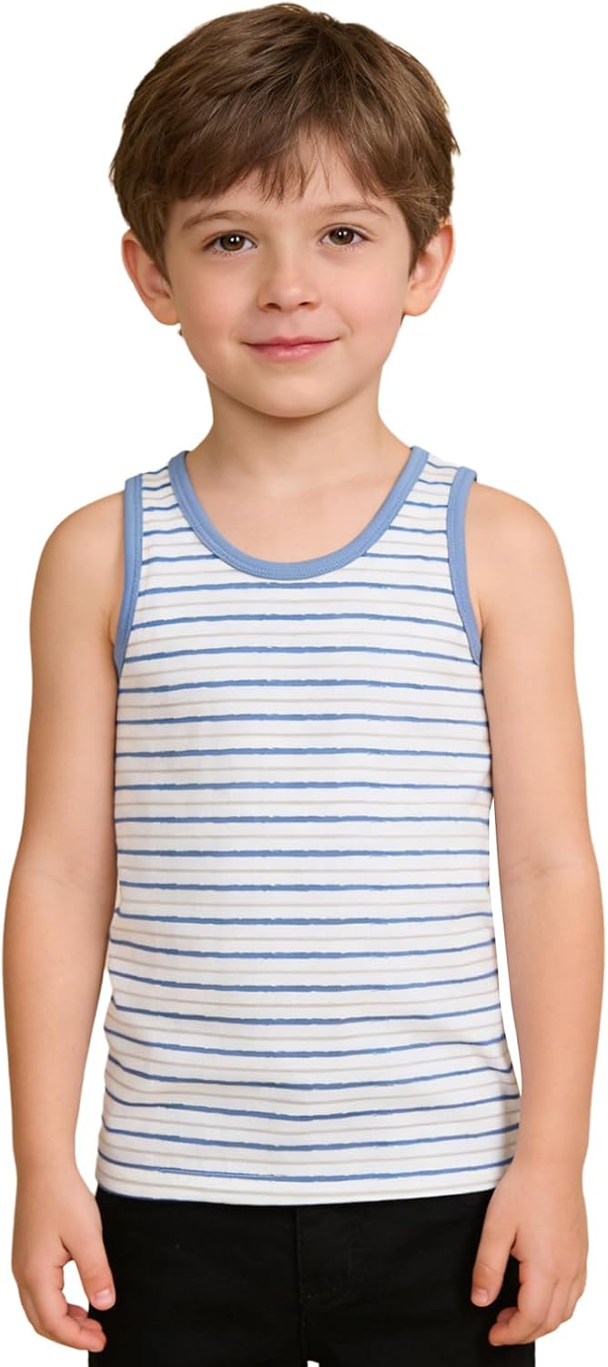 ranrann Cartoon Print Vest for Kids Sleeveless Soccer Jersey Football Tees Breathable Sports Tank Top