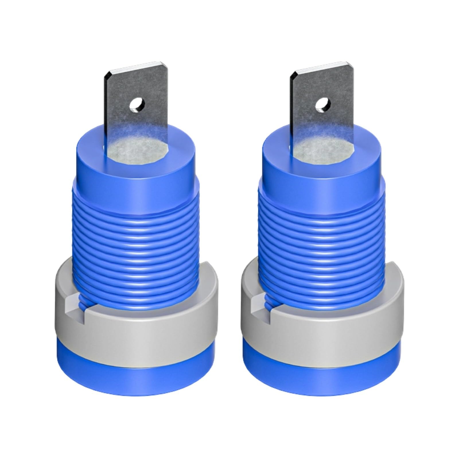 Kaccde Blue Easy Installation 4Mm Banana Plug Connectors Panel Mount Socket Binding Post Adapter Binding Post Wire Connector Banana Adapter