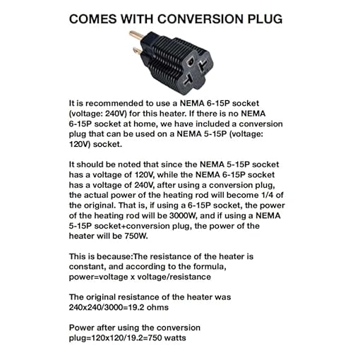 image for GRILLME 240V 3000W NEMA 6-15P Plug Immersion Bathtub and Swimming Pool